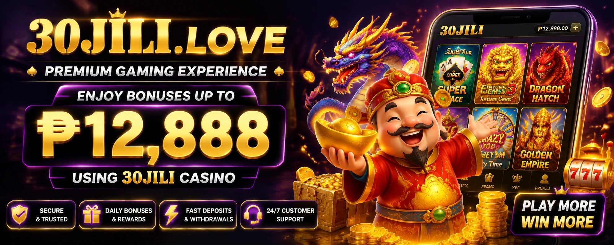 30Jili Love mobile gaming home visual