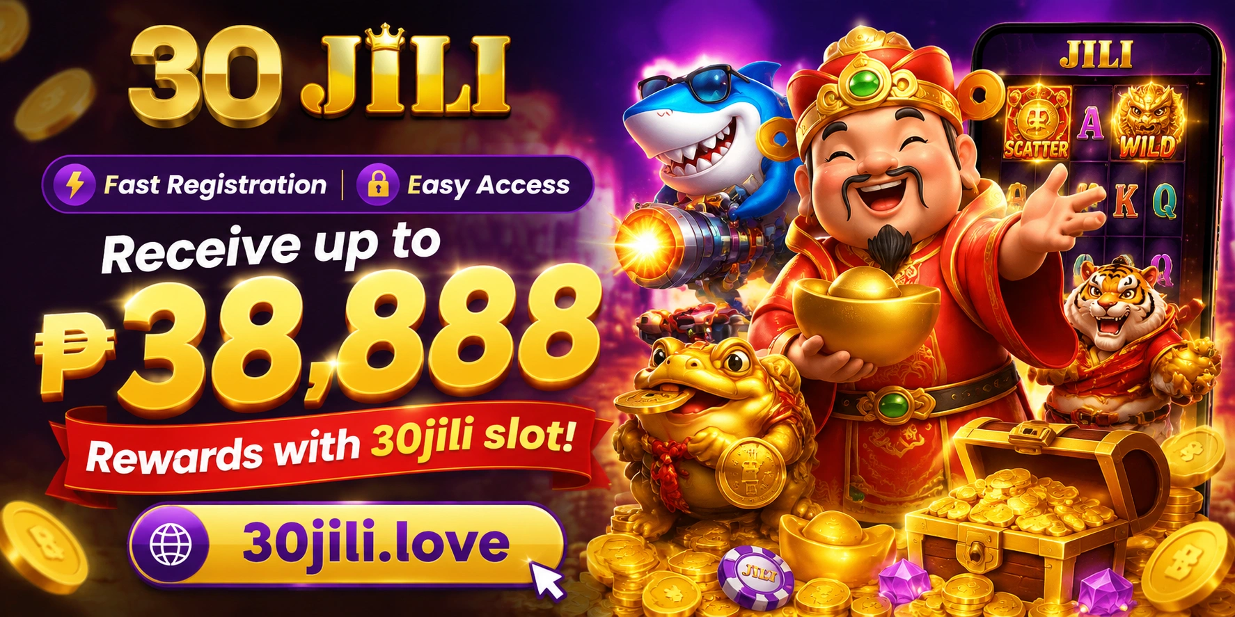 30Jili Love payment and gaming interface visual